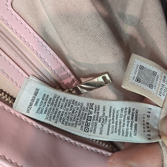 Ted Baker Women Pink& Tan Tote Bag Summer Espadrille Purse - Picture 12 of 15